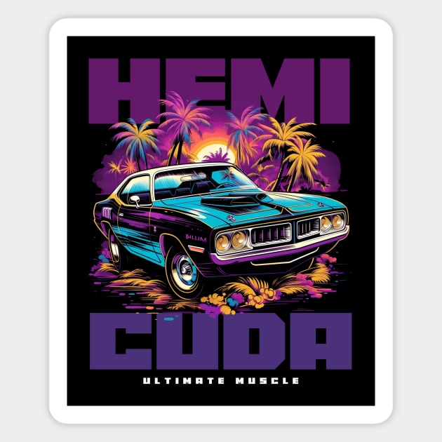 Exotic Hemi Cuda Magnet by Quotee